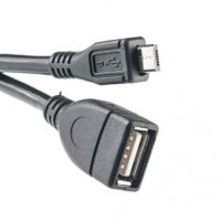 Изображение Дата кабель OTG USB 2.0 AF to Micro 5P 0.10m PowerPlant (KD00AS1232)
