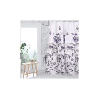 Изображение Шторка для ванной Stenson 180х180 см бело-фиолетовый (R89756 white-violet)