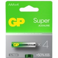 Изображение Батарейка Gp AAA LR3 Super Alcaline * 4 (24A21-SB4 / 4891199218224)