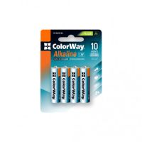 Изображение Батарейка ColorWay AA LR6 Alkaline Power (щелочные) *4 blister (CW-BALR06-4BL)