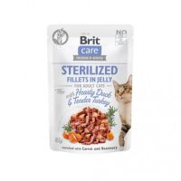 Влажный корм для кошек Brit Care Cat pouch для стерилизованных 85 г (утка и индейка в желе) (8595602540549)
