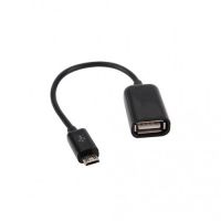 Изображение Дата кабель OTG USB 2.0 AF to Micro 5P 0.16m Lapara (LA-UAFM-OTG black)