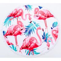 Полотенце MirSon пляжное №5054 Summer Time Light flamingo 150x150 см (2200003180688)