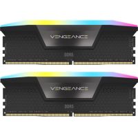 Изображение Модуль памяти для компьютера DDR5 32GB (2x16GB) 5600 MHz Vengeance RGB Black Corsair (CMH32GX5M2B5600C40K)