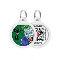 Адресник для животных WAUDOG Smart ID с QR паспортом "Джокер зеленый", круг 30 мм (230-1005)