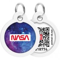 Изображение Адресник для животных WAUDOG Smart ID с QR паспортом "NASA21", круг 30 мм (230-0148)