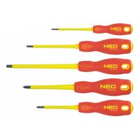 Изображение Набор отверток Neo Tools шлицевая (1000 В), набор 5 шт (04-220)