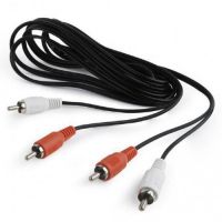 Изображение Кабель мультимедийный 2RCA to 2RCA 5.0m Cablexpert (CCA-2R2R-5M)