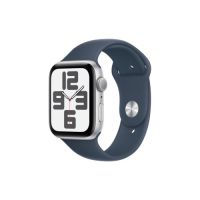 Изображение Смарт-часы Apple Watch SE 2023 GPS 40mm Silver Aluminium Case with Storm Blue Sport Band - S/M (MRE13QP/A)