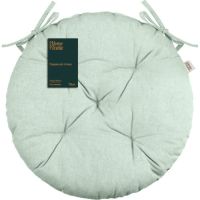 Подушка на стул Ardesto Oliver, круглая 40 см, 100% хлопок, нап-ч: 50% холоф, 50% пп, аквамарин (ART03OA)