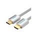 Кабель мультимедийный HDMI to HDMI 3.0m V2.0 4K 60Hz Silver Metal Type Vention (AABII)