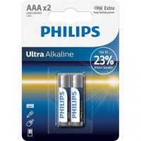 Изображение Батарейка Philips AAA LR03 Ultra Alkaline * 2 (LR03E2B/10)
