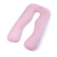 Подушка MirSon для беременных и отдыха Satin Stripe №8026 U-образная Pink (2200006178644)